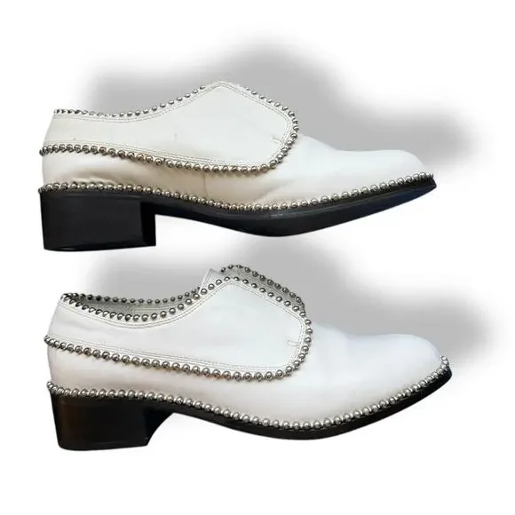 Matisse Alexa Studded Laceless Derby Vegan Leather Oxford Shoes RARE - Picture 3 of 8